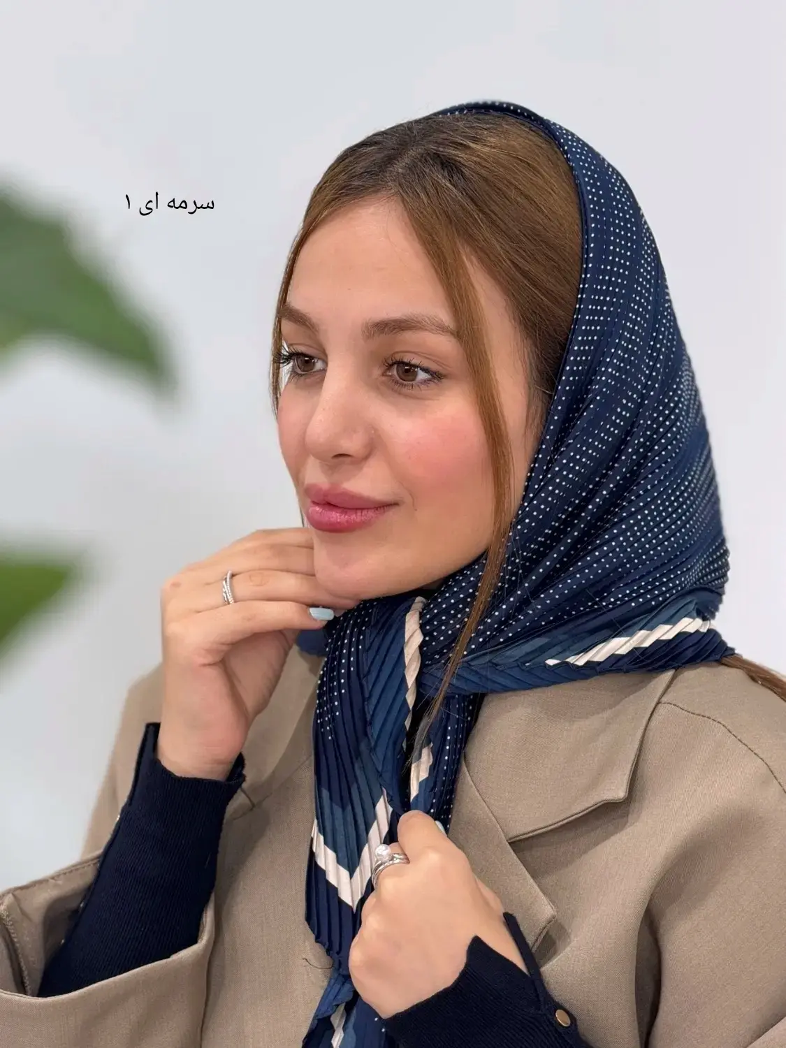 مینی اسکارف ساتن ابریشم طناز 1